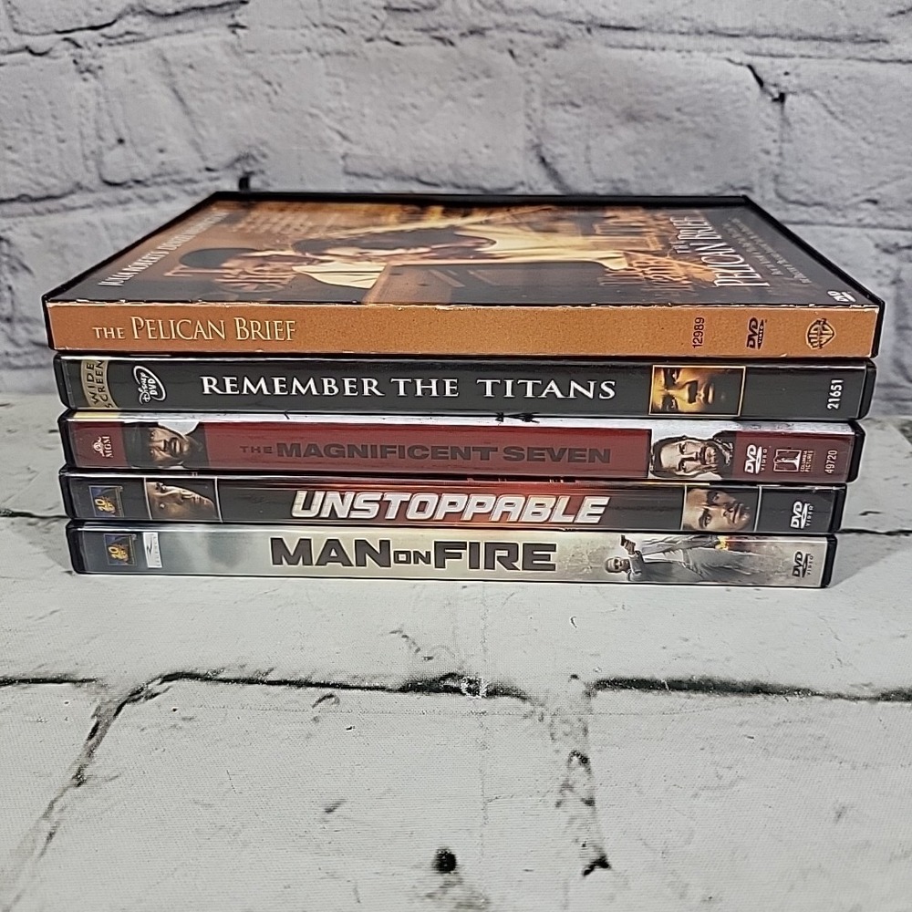 Denzel Washington Movies DVD Lot Of 5 Drama Action Man On Fire Pelican Titans